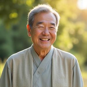 건강한 미소를 짓는 50대 남성