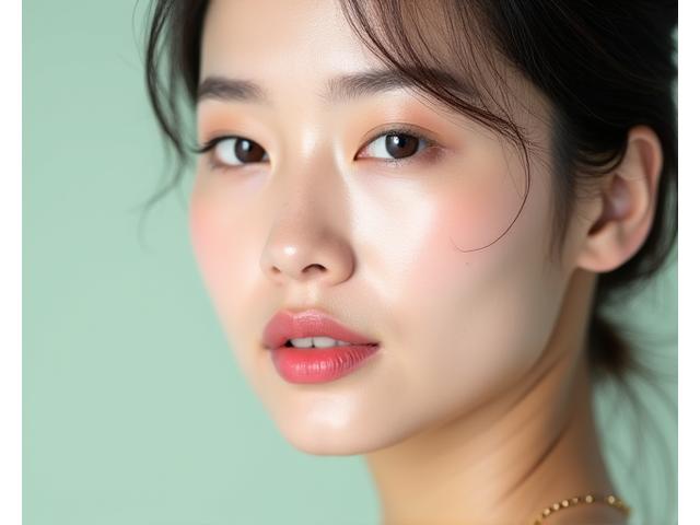밝고 윤기 나는 피부와 생기 없는 피부의 대조적인 전후 비교 이미지